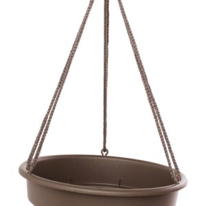 Bloem 6.8 in. H X 12.4 in. D Resin Hanging Basket Chocolate