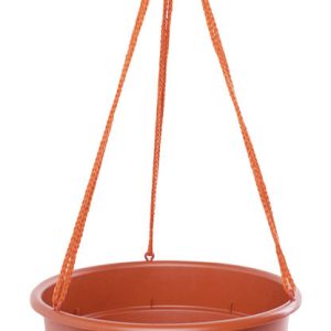 Bloem 6.8 in. H X 12.4 in. D Resin Dura Cotta Hanging Basket Terracotta Clay