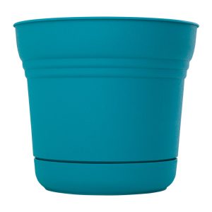 Bloem 12.8 in. H X 14.5 in. D Resin Planter Teal
