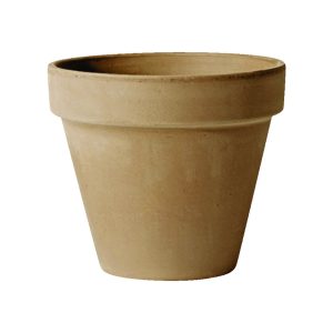 Deroma 8 in. H X 8 in. D Clay Standard Planter Brown