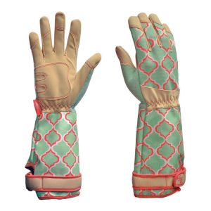 Digz Women's Indoor/Outdoor Rose Picker Gardening Gloves Green L 1 pk