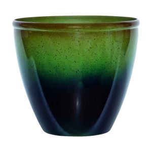 Suncast Seneca 14 in. H X 16 in. W Resin Modern Planter Blue/Green