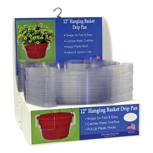 Curtis Wagner Plastics Plastic Hanging Basket Drip Pan Clear