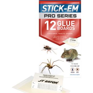 JT Eaton Stick-Em Pro Series Small Glue Board Trap For Insects/Mice/Spiders 12 pk