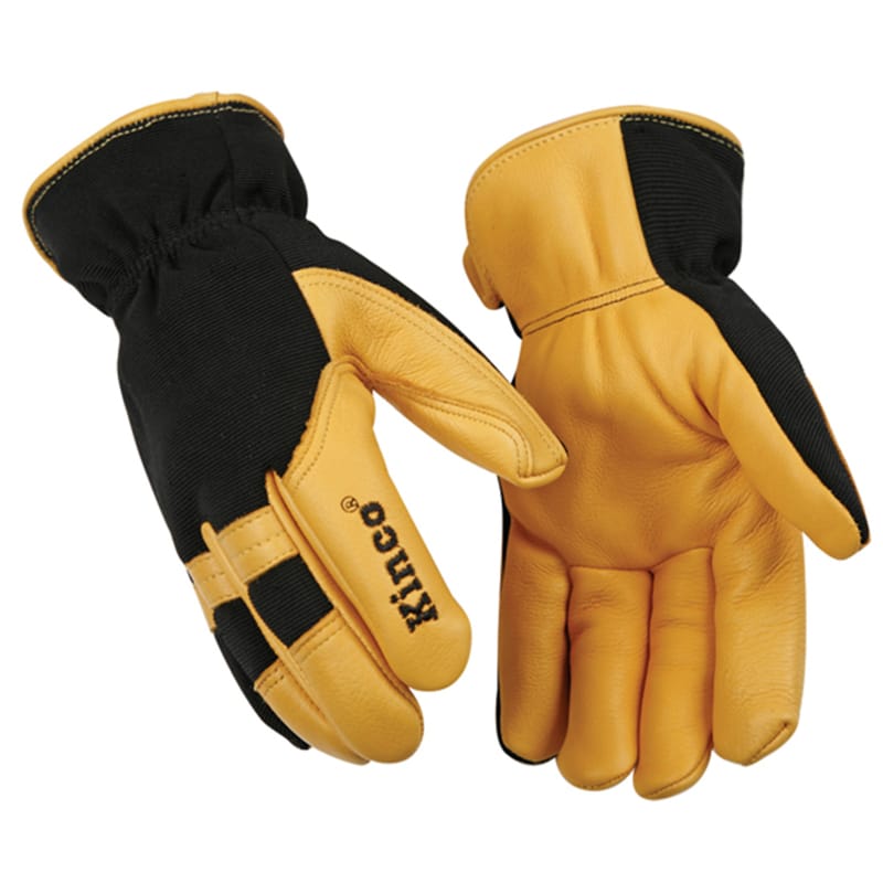 Kinco Men's Indoor/Outdoor Thermal Work Gloves Black/Yellow XL 1 pair ...