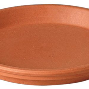 Deroma 10 in. D Clay Traditional Plant Saucer Terracotta