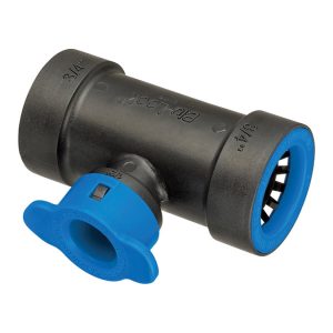 Orbit Blu-Lock 3/4 in. Push X 1/2 in. D Push Tee Connector