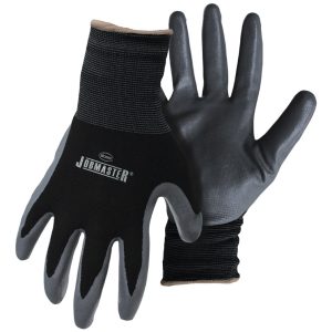 Boss JobMaster Men's Indoor/Outdoor Palm Gloves Black/Gray L 1 pair