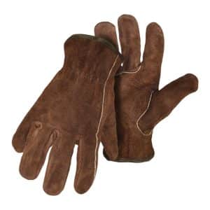 Boss Men's Indoor/Outdoor Driver Work Gloves Brown L 1 pair