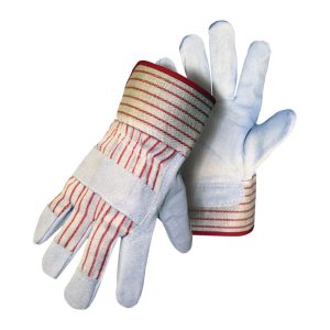 Boss Men's Indoor/Outdoor Palm Work Gloves Red/White L 1 pair