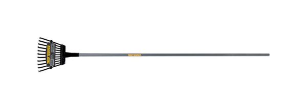 True Temper 61.65 in. 11 Tine Steel Shrub Rake Wood Handle
