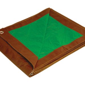 Foremost Tarp Co. Dry Top 20 ft. W X 30 ft. L Medium Duty Polyethylene Reversible Tarp Brown/Green
