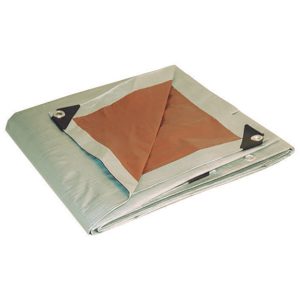 Foremost Tarp Co. Dry Top 20 ft. W X 30 ft. L Heavy Duty Polyethylene Reversible Tarp Brown/Silver