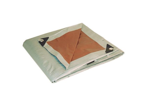 Foremost Tarp Co. Dry Top 20 ft. W X 30 ft. L Heavy Duty Polyethylene Reversible Tarp Brown/Silver