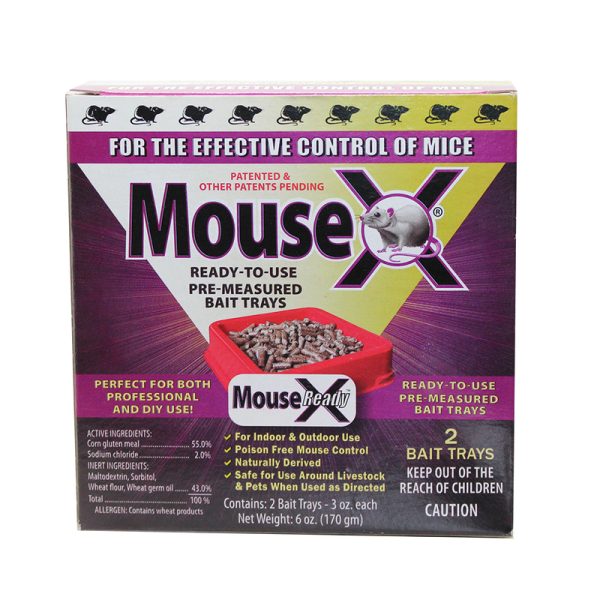 MouseX Non-Toxic Bait Pellets For Mice and Rats 6 oz 2 pk
