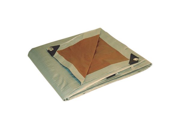 Foremost Tarp Co. Dry Top 30 ft. W X 40 ft. L Heavy Duty Polyethylene Reversible Tarp Brown/Silver