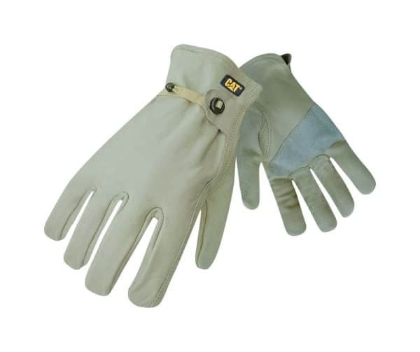CAT Grain Cowhide Men's Indoor/Outdoor Gunn Cut Driver Gloves Tan L 1 pair