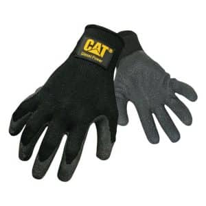 CAT Men's Indoor/Outdoor Dipped Work Gloves Black XL 1 pair