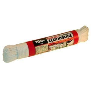SecureLine 7/32 in. D X 100 ft. L White Solid Braided Cotton Poly Blend Clothesline Rope