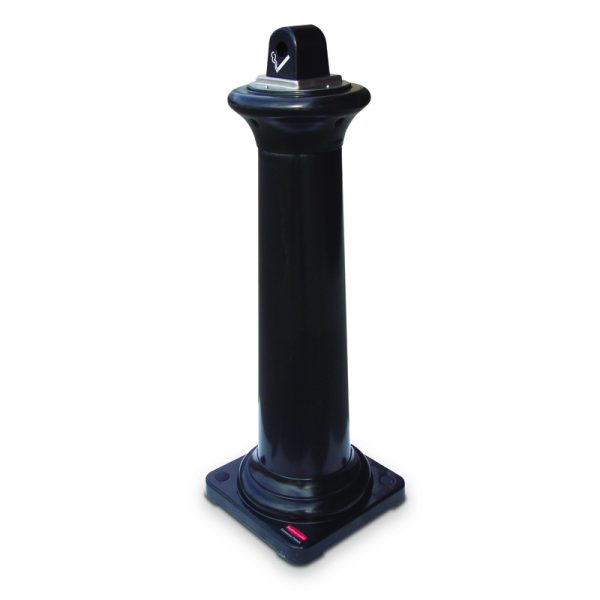 Rubbermaid GroundsKeeper Black Plastic Smoking Receptacle 1 qt