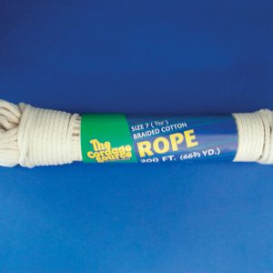 The Cordage Source 7/32 in. D X 200 ft. L White Braided Polyester Clothesline Rope