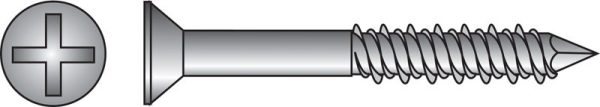 Hillman Tapper Steel Flat Head Concrete Screw Anchor 100 pk