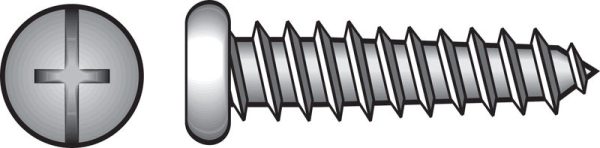 Hillman No. 12 X 1 in. L Phillips/Slotted Pan Head Sheet Metal Screws 100 pk