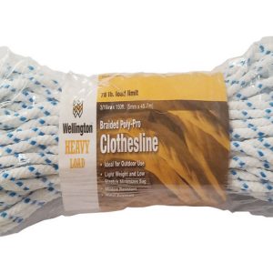 Wellington 3/16 in. D X 150 ft. L White Braided Polypropylene Clothesline Rope