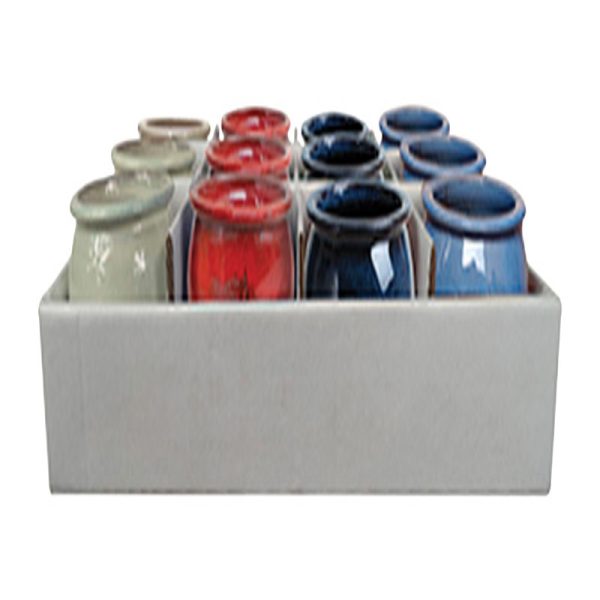 Trendspot 4 in. D Ceramic Ceramic Pot Assorted