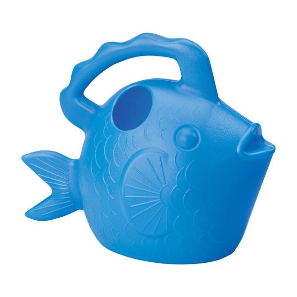 Novelty Blue 0.75 gal Plastic Squirt the Fish Watering Can