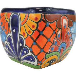 Avera Talavera 5 in. H X 5 in. D Ceramic Bubble Planter Multicolored