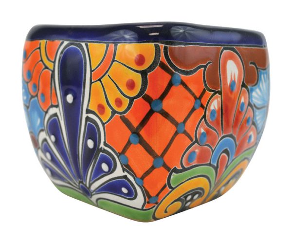 Avera Talavera 5 in. H X 5 in. D Ceramic Bubble Planter Multicolored