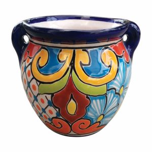 Avera Talavera 6 in. H X 7.25 in. W X 5.25 in. D Ceramic Michoacana Planter Multicolored