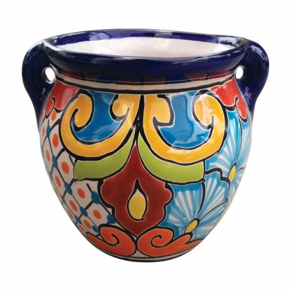 Avera Talavera 6 in. H X 7.25 in. W X 5.25 in. D Ceramic Michoacana Planter Multicolored