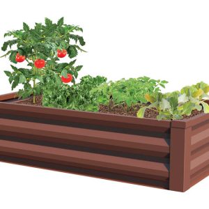 Panacea 12 in. H X 48 in. W X 24 in. D Steel Raised Garden Bed Brown