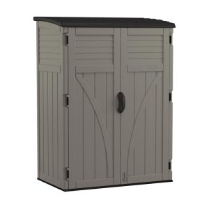 Suncast 4 ft. x 3 ft. Plastic Vertical Storage Shed with Floor Kit