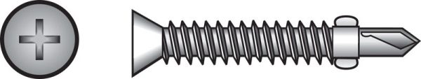 Hillman No. 10-24 X 1 in. L Phillips Wafer Head Self-Drilling Screws w/Wings 100 pk