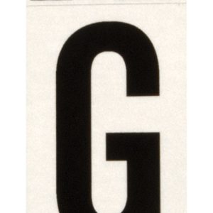 Hy-Ko 2 in. Reflective Black Vinyl Self-Adhesive Letter G 1 pc