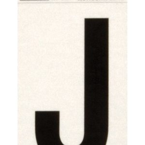 Hy-Ko 2 in. Reflective Black Vinyl Self-Adhesive Letter J 1 pc
