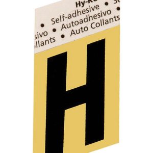 Hy-Ko 1-1/2 in. Black Aluminum Self-Adhesive Letter H 1 pc
