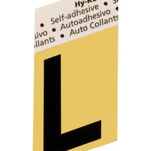 Hy-Ko 1-1/2 in. Black Aluminum Self-Adhesive Letter L 1 pc