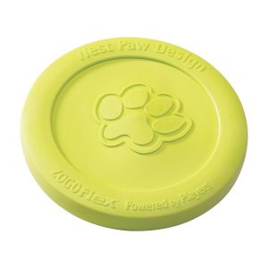West Paw Zogoflex Green Zisc Disc Plastic Frisbee Large in. 1 pk