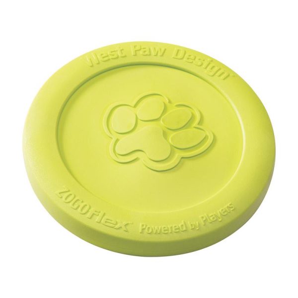 West Paw Zogoflex Green Zisc Disc Plastic Frisbee Large in. 1 pk
