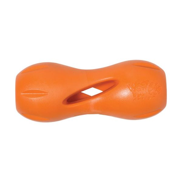 West Paw Zogoflex Orange Qwizl Plastic Dog Treat Toy/Dispenser Large in. 1 pk