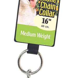 PDQ Silver Steel Dog Choke Chain Collar Medium
