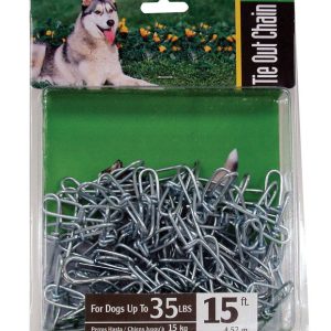 PDQ Silver Swivel Steel Dog Tie Out Chain Small/Medium
