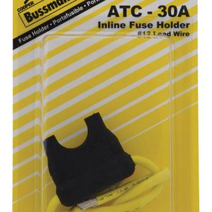 Bussmann 30 amps ATC Black In-Line Fuse Holder 1 pk