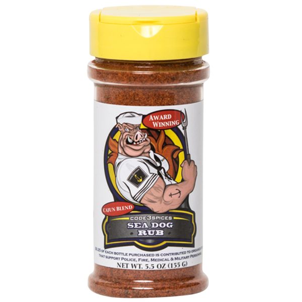 Code 3 Spices Sea Dog Rub Cajun Blend BBQ Seasoning 5.5 oz