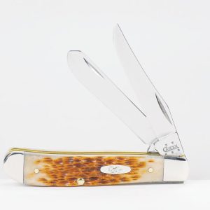 Case Mini Trapper Amber Stainless Steel 4 in. Pocket Knife