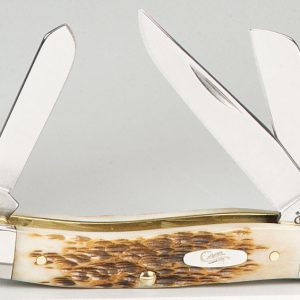 Case Stockman Med Amber Stainless Steel 4 in. Pocket Knife